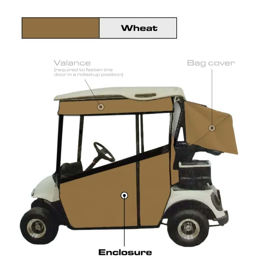 Picture of 3-sided track style enclosure, wheat